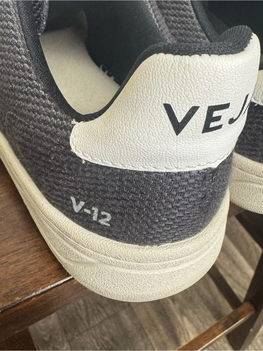 Men’s Veja Dark Gray V-12 Sneakers 10.5